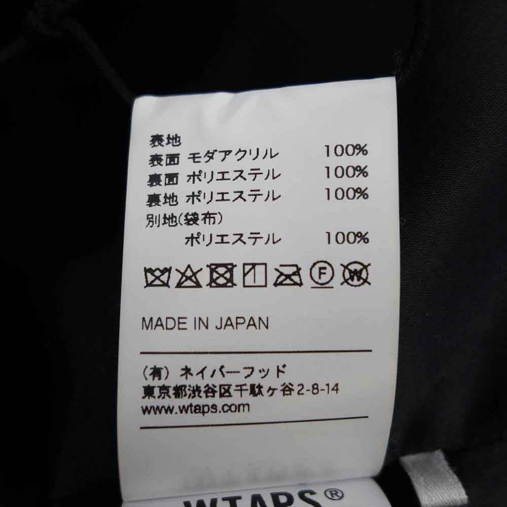 WTAPS ダブルタップス 19AW 192TQDT-JKM02 REVENANT JACKET MODACRYLIC FUR レヴェナント ファージャケット ブラック系 グレー系 XL【新古品】【未使用】【中古】