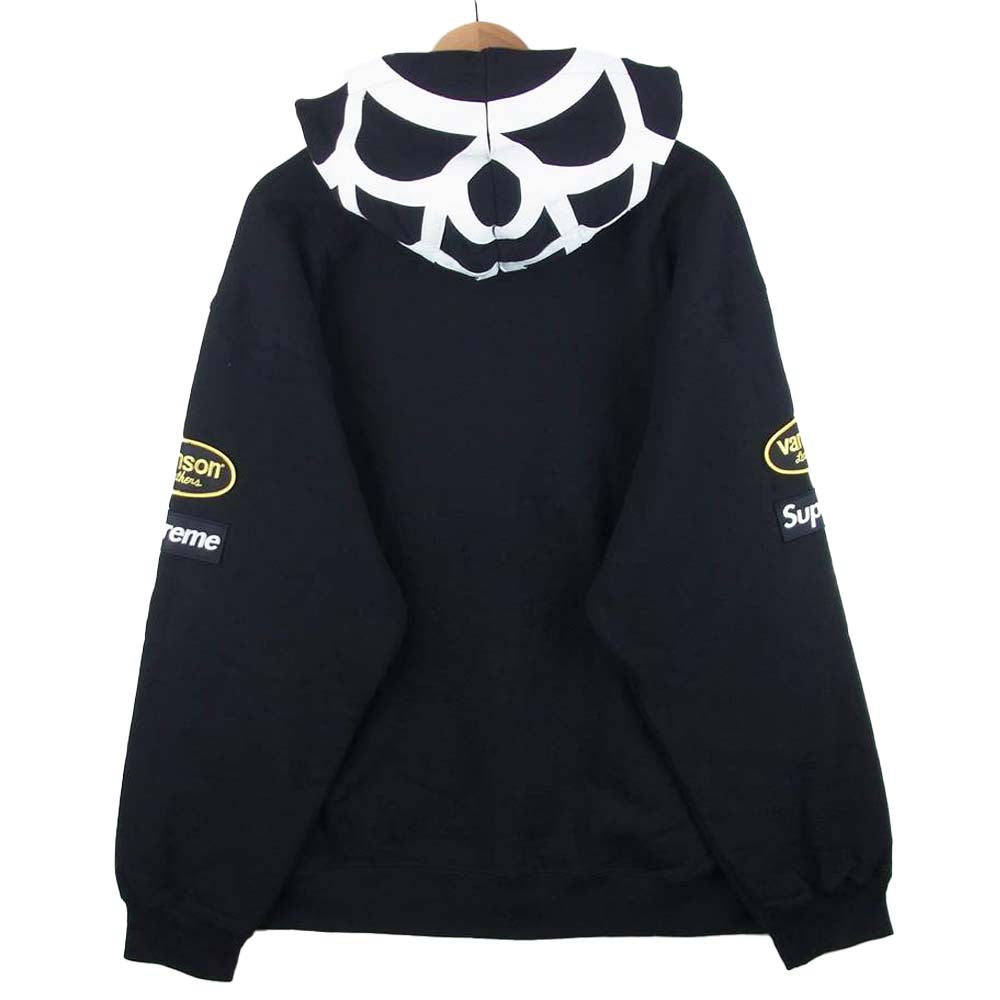 Supreme シュプリーム 21SS × バンソン Vanson Zip Up Hooded ジップアップ フーデッド パーカー ブラック系 XXL【新古品】【未使用】【中古】