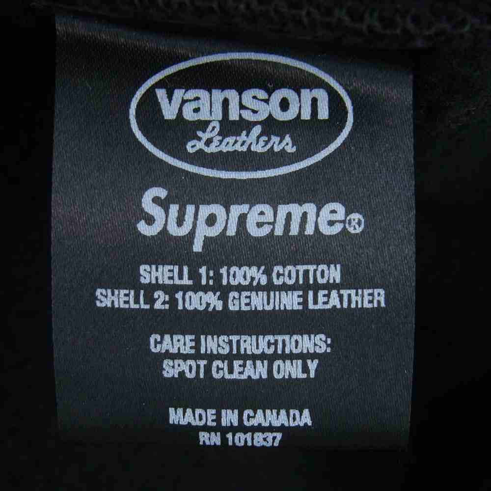 Supreme シュプリーム 21SS × バンソン Vanson Zip Up Hooded ジップアップ フーデッド パーカー ブラック系 XXL【新古品】【未使用】【中古】
