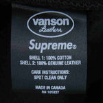 Supreme シュプリーム 21SS × バンソン Vanson Zip Up Hooded ジップアップ フーデッド パーカー ブラック系 XXL【新古品】【未使用】【中古】