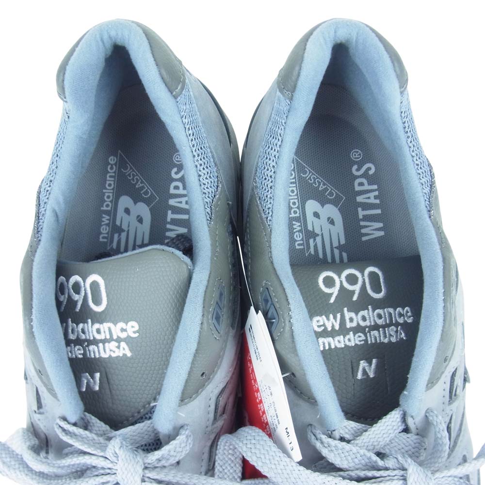 WTAPS ダブルタップス M990V2WT 211NBNBD-FW01S × ニューバランス New Balance ローカット スニーカー グレー系 28.5cm【新古品】【未使用】【中古】