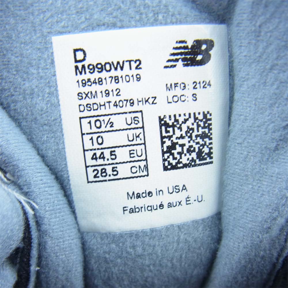 WTAPS ダブルタップス M990V2WT 211NBNBD-FW01S × ニューバランス New Balance ローカット スニーカー グレー系 28.5cm【新古品】【未使用】【中古】