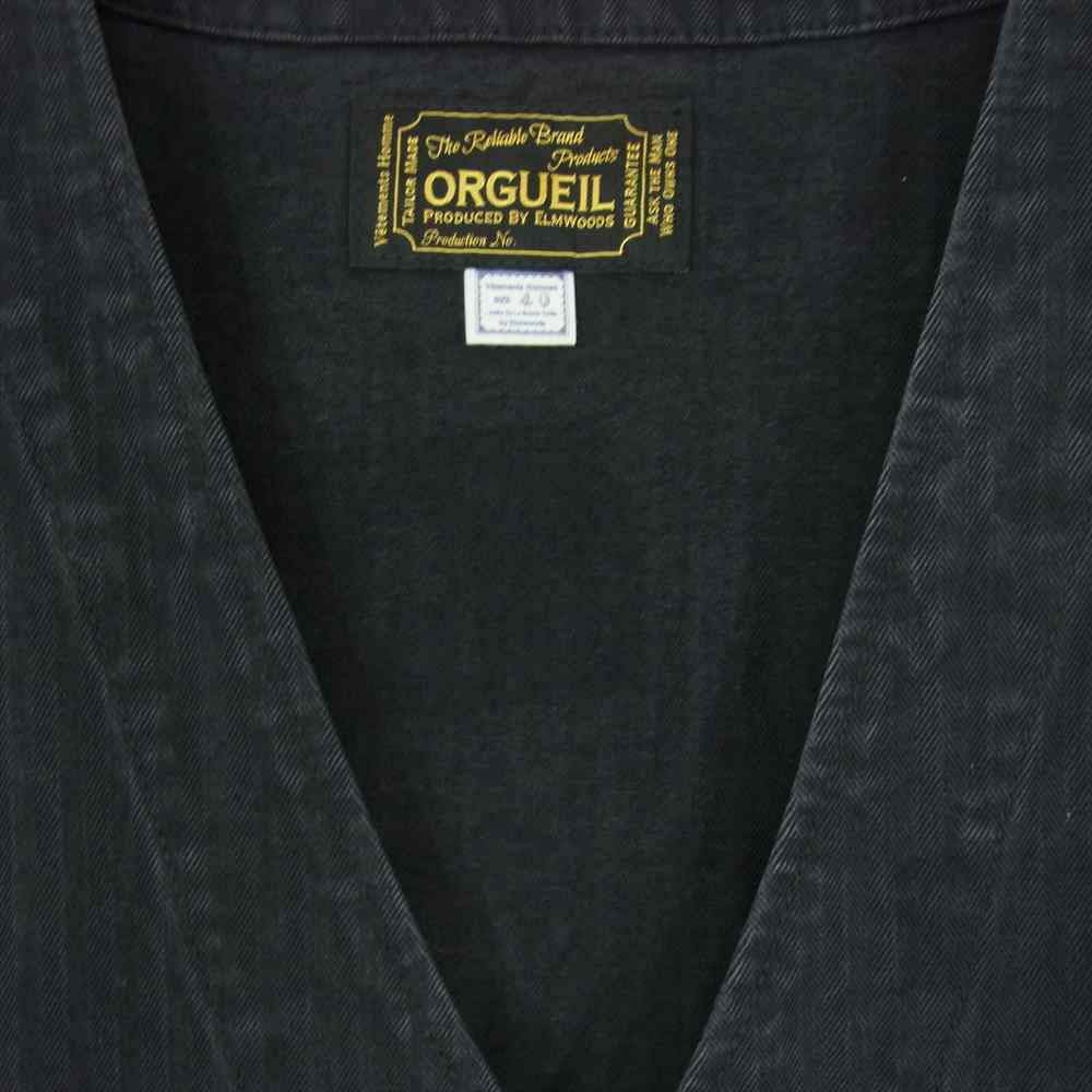 ORGUEIL オルゲイユ OR-4201-A Work Gilet ワーク ジレ ベスト ブラック系 40【中古】