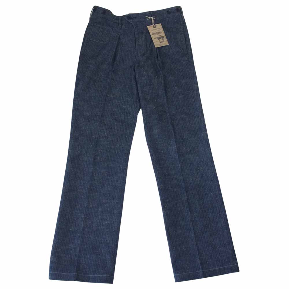 ORGUEIL オルゲイユ OR-1073B French Work フレンチ ワーク トラウザー ヘリンボーン パンツ インディゴブルー系 30【美品】【中古】