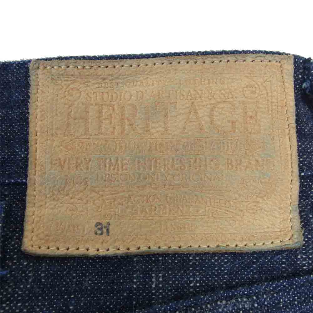 STUDIO D’ARTISAN ステュディオダルチザン D1825 ヘリテージ リプロダクション フレンチワーク ボジュロン パンツ インディゴブルー系 31【美品】【中古】