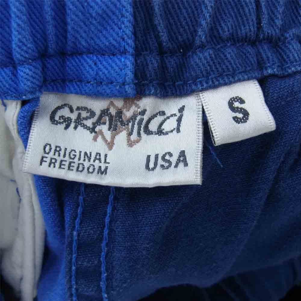 Gramicci グラミチ クレイジーパターン クライミング ショーツ ネイビー系 ブルー系 S【中古】