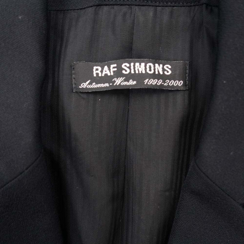 RAF SIMONS ラフシモンズ 99AW アーカイブ Disorder Incubation Isolation期 1Bスーツ テーラードジャケット スラックス セットアップ ブラック系 46【中古】