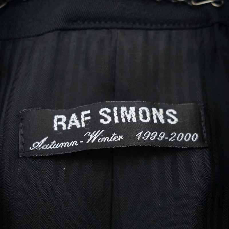 RAF SIMONS ラフシモンズ 99AW アーカイブ Disorder Incubation Isolation期 1Bスーツ テーラードジャケット スラックス セットアップ ブラック系 46【中古】