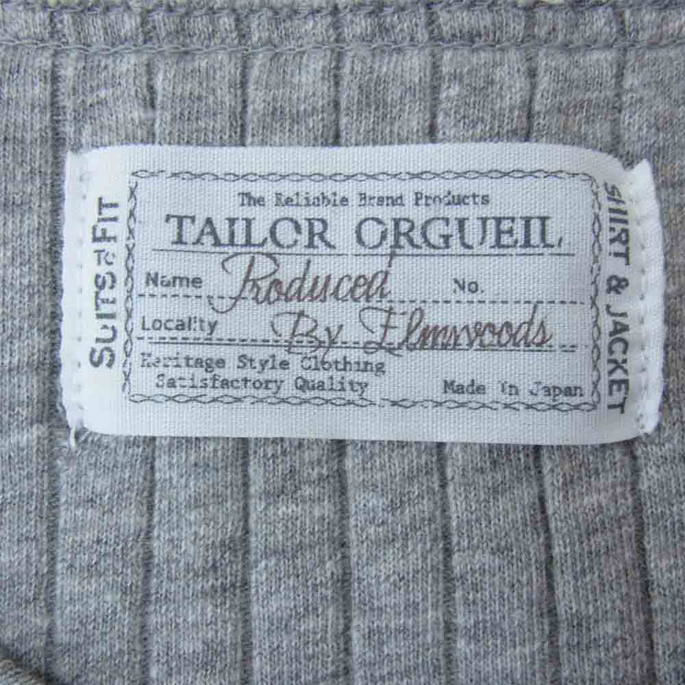 ORGUEIL オルゲイユ Henry Tshirt ヘンリー ネック グレー系【美品】【中古】