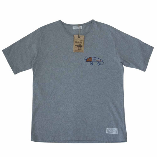 ORGUEIL オルゲイユ OR-9060A Printed Tshirt プリント グレー系 38【美品】【中古】