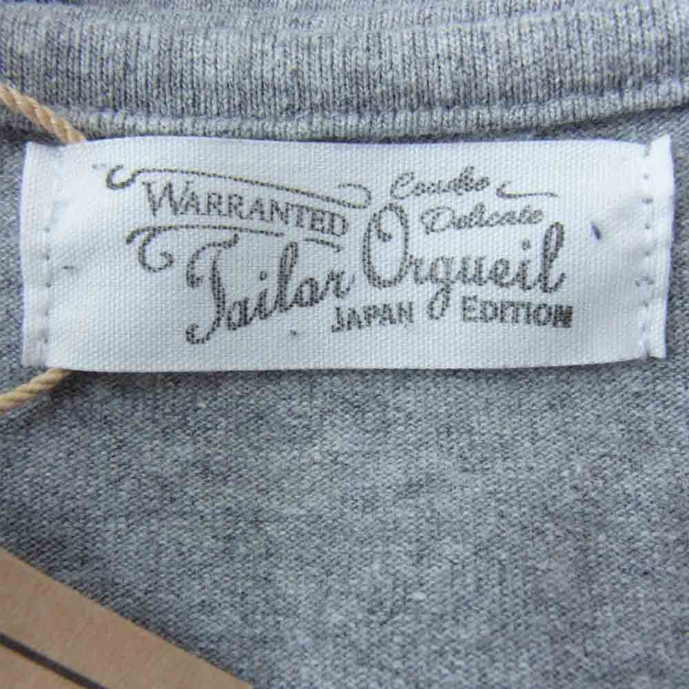 ORGUEIL オルゲイユ OR-9060A Printed Tshirt プリント グレー系 38【美品】【中古】