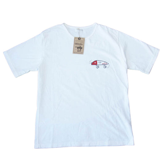 ORGUEIL オルゲイユ OR-9060-B Printed Tshirt プリント ホワイト系 38【美品】【中古】