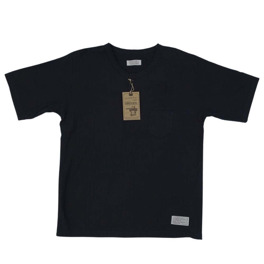 ORGUEIL オルゲイユ OR-9058 Henry Tshirt ブラック系 38【美品】【中古】