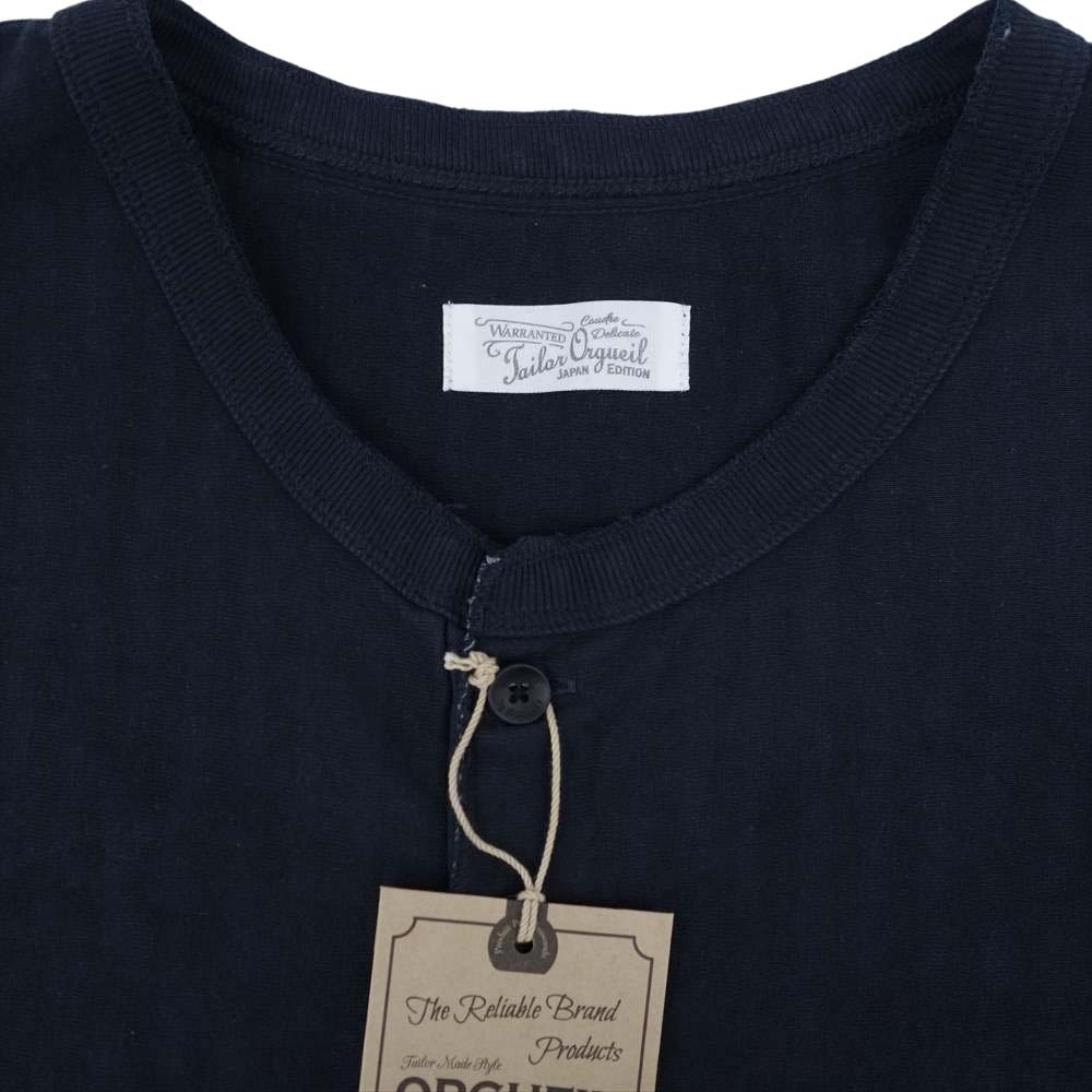 ORGUEIL オルゲイユ OR-9058 Henry Tshirt ブラック系 38【美品】【中古】