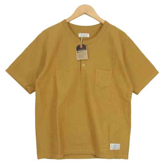 ORGUEIL オルゲイユ OR-9058 Henry Tshirt イエロー系 マスタード色 38【美品】【中古】