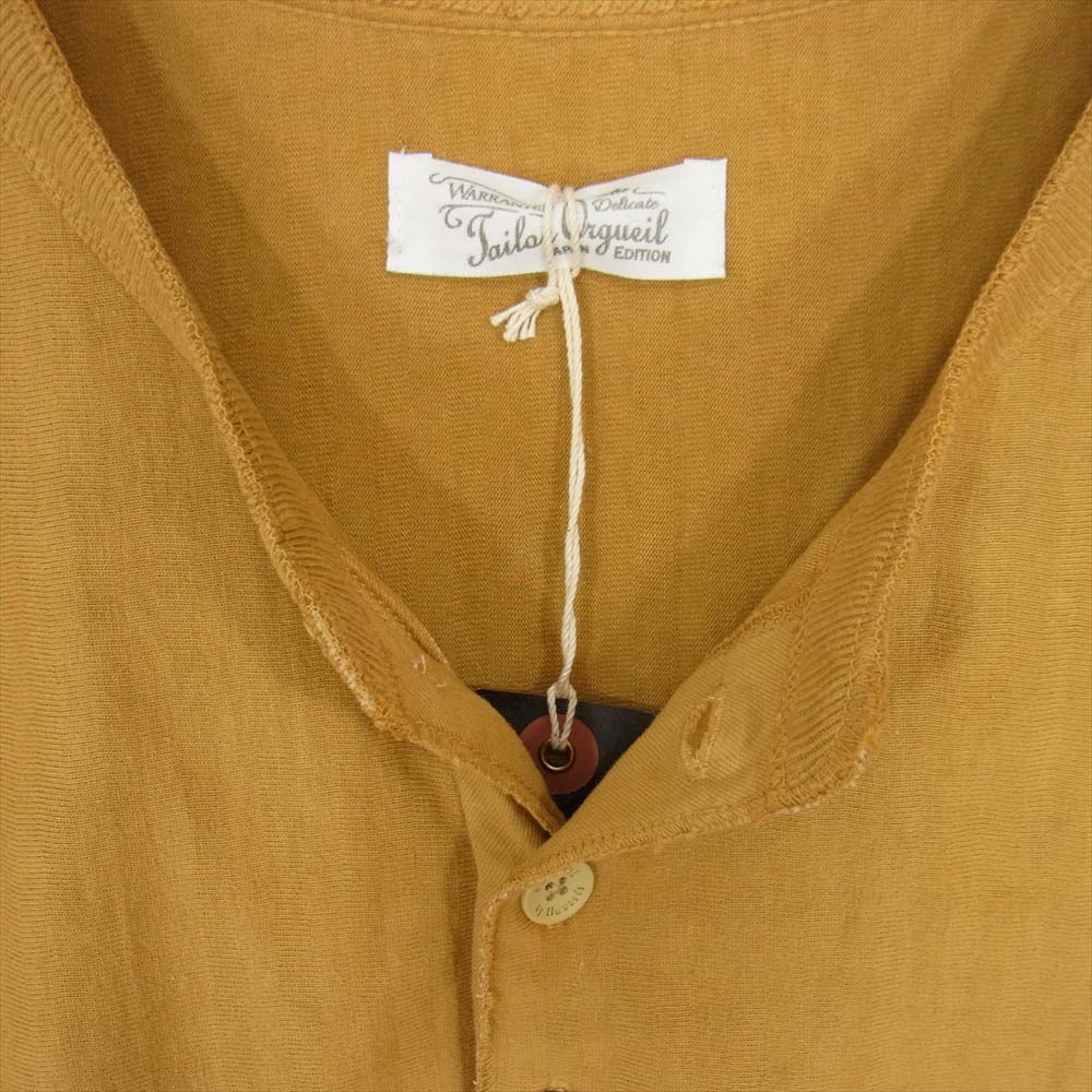 ORGUEIL オルゲイユ OR-9058 Henry Tshirt イエロー系 マスタード色 38【美品】【中古】