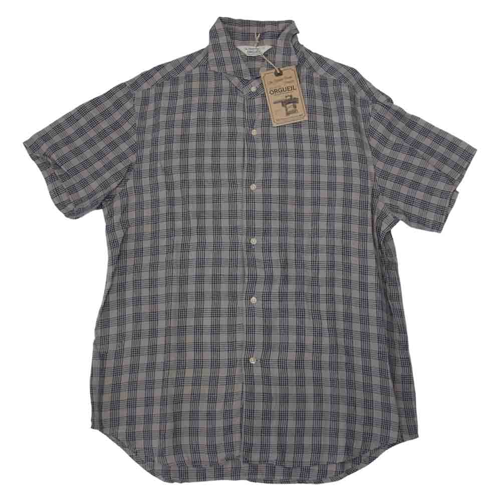 ORGUEIL オルゲイユ OR-5062A One Piece collar ワンピース カラー チェック ベージュ系 38【美品】【中古】