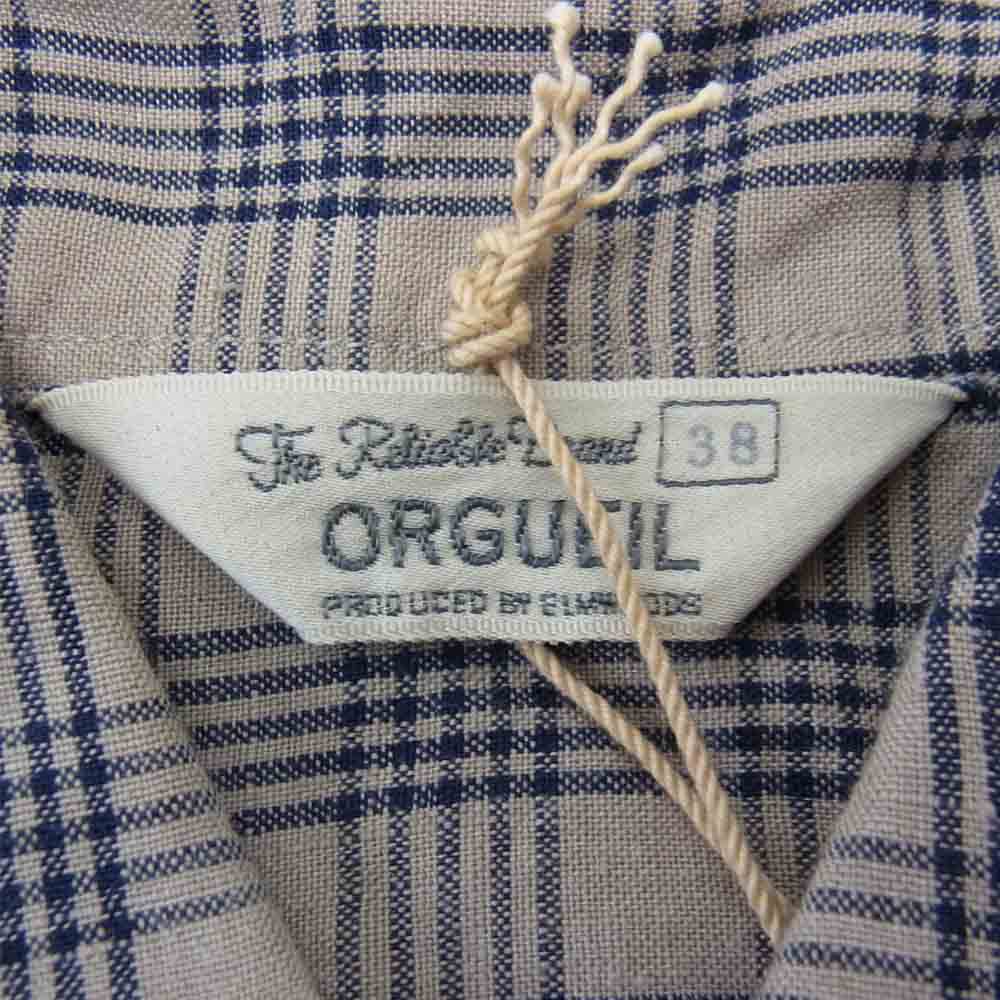 ORGUEIL オルゲイユ OR-5062A One Piece collar ワンピース カラー チェック ベージュ系 38【美品】【中古】