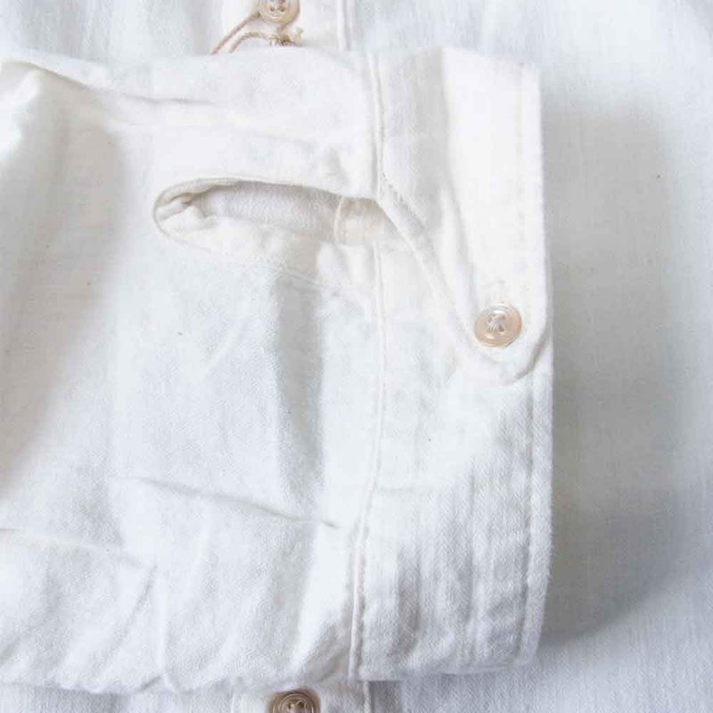 ORGUEIL オルゲイユ OR-5049 Linen shirt リネン 七分 袖 バンドカラー オフホワイト系 36【美品】【中古】