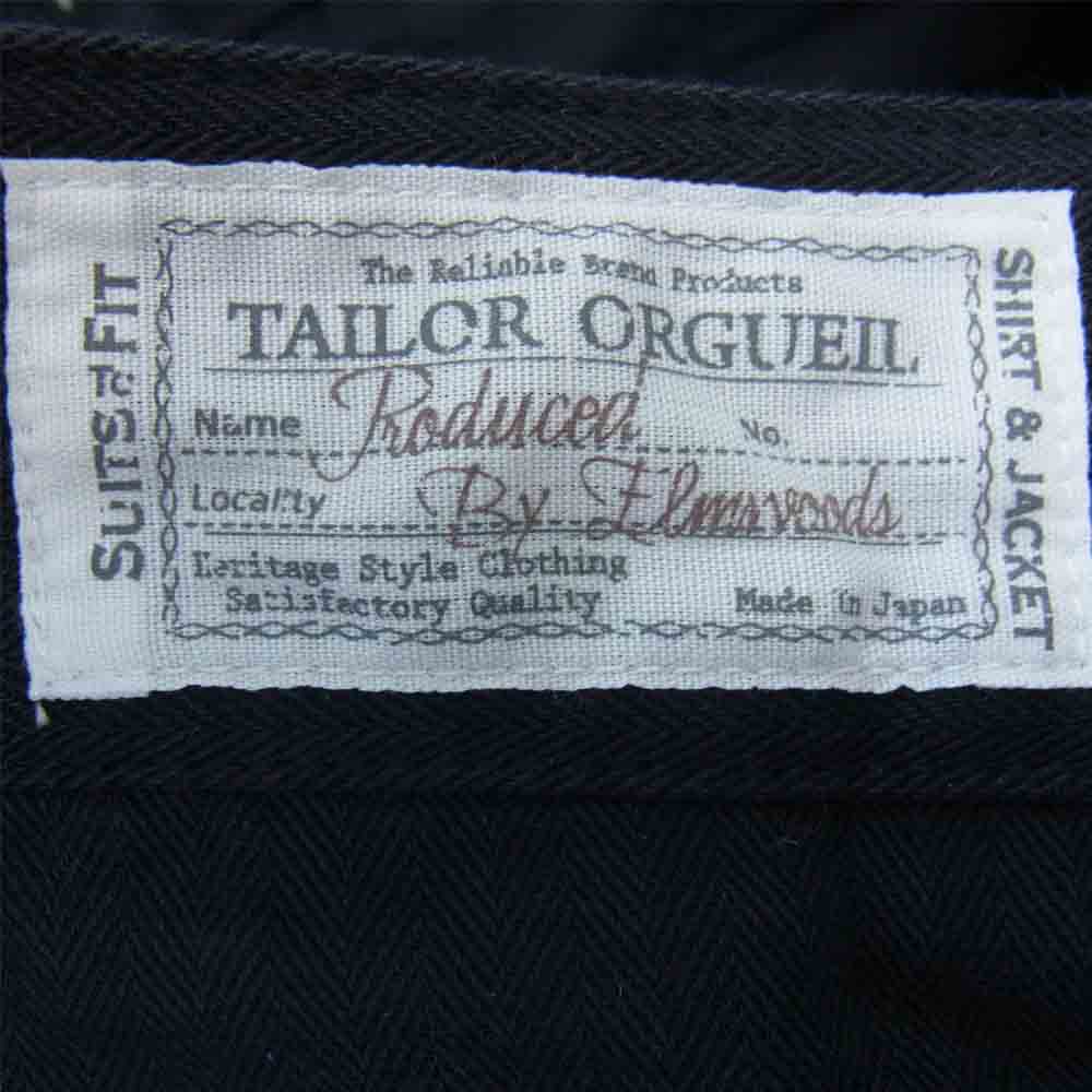 ORGUEIL オルゲイユ OR-1071B French Rail road フレンチ レイルロード ヘリンボーン シンチ バック ワーク ブラック系 30【美品】【中古】