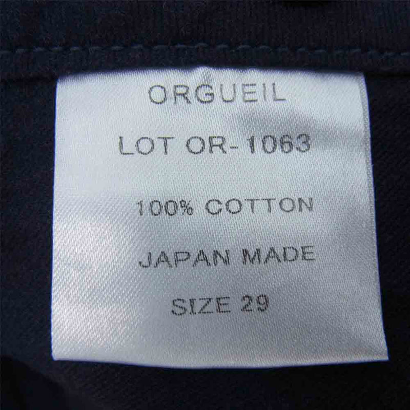 ORGUEIL オルゲイユ OR-1063 Work Pants ヘリンボーン ワーク ネイビー系 29【美品】【中古】