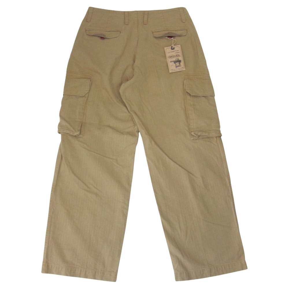 ORGUEIL オルゲイユ OR-1072 French Cargo フレンチ カーゴ ヘリン ボーン ベージュ系 30【美品】【中古】