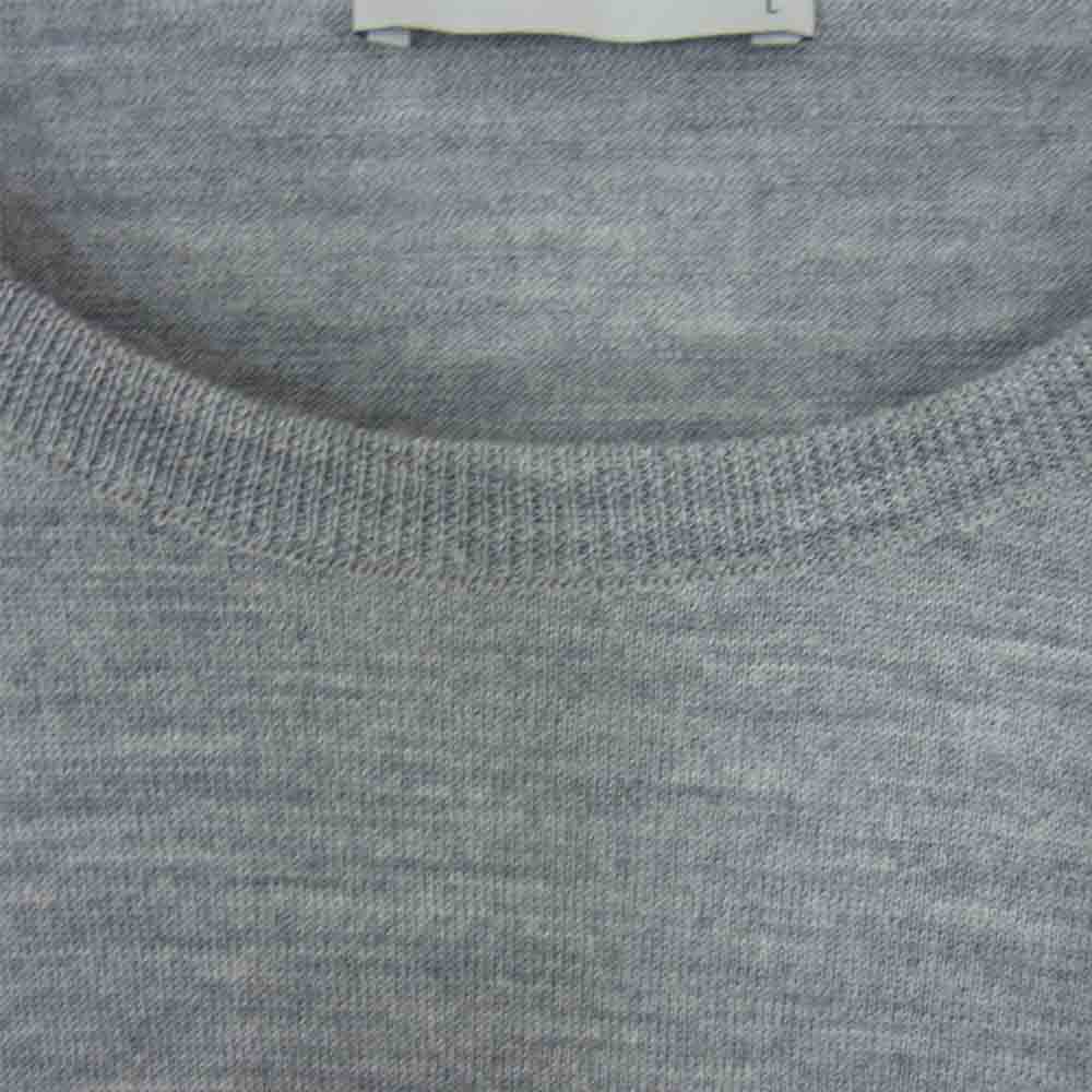 JOHN SMEDLEY ジョンスメドレー クルーネック ウール ニット セーター グレー系 L【中古】