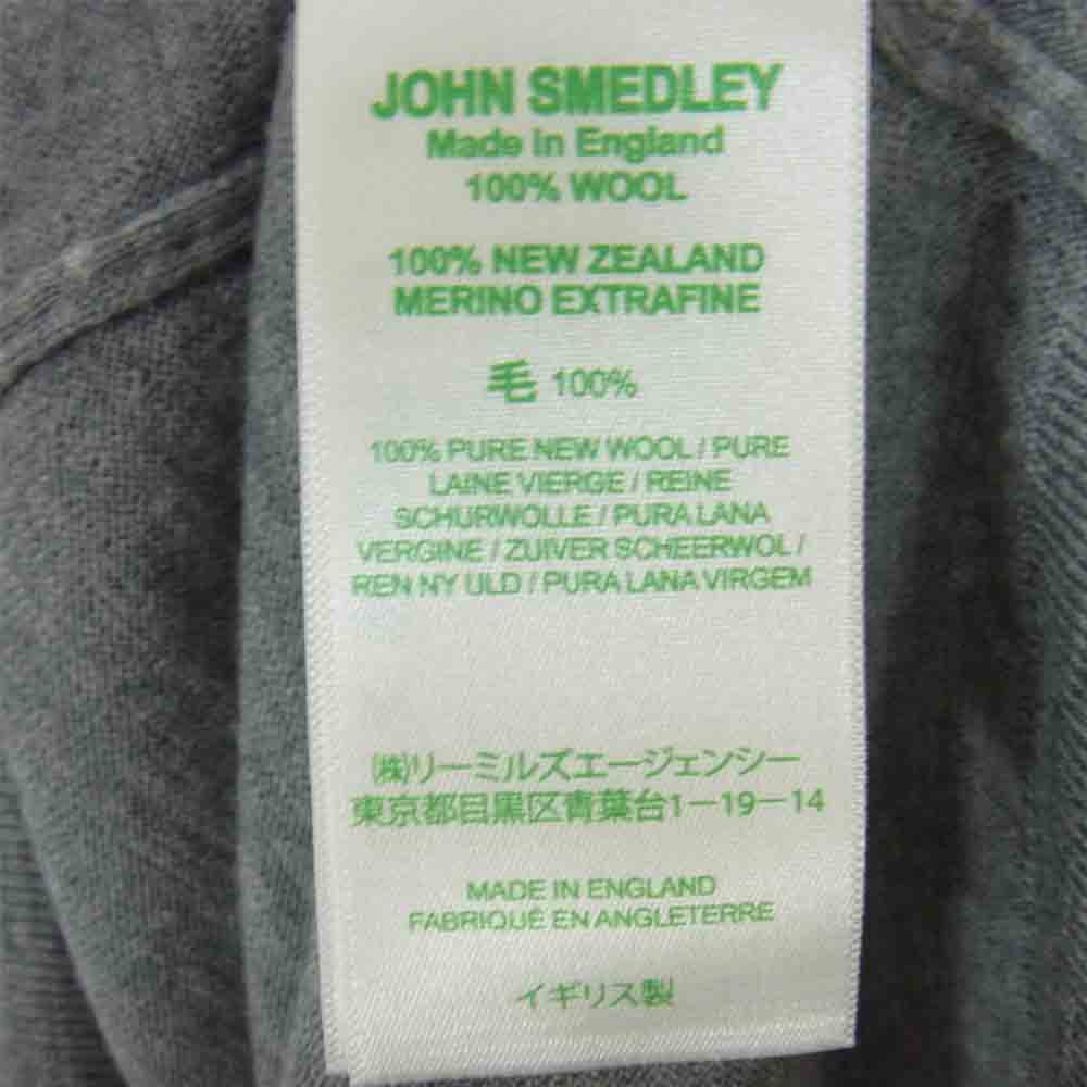 JOHN SMEDLEY ジョンスメドレー クルーネック ウール ニット セーター グレー系 L【中古】
