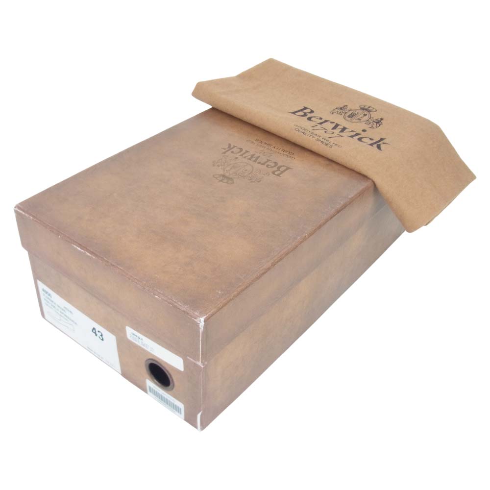 バーウィック 4950 スパイゴム ソール スエード スリッポン ローファー ブラック系 43【中古】