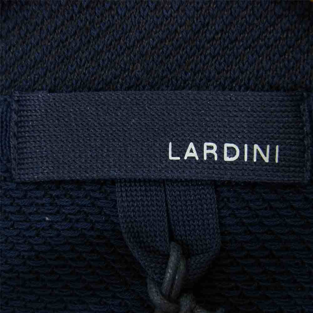 LARDINI ラルディーニ JTLJM56 ドライタッチ リネン コットン ニット 2B ジャケット ネイビー系 S【新古品】【未使用】【中古】