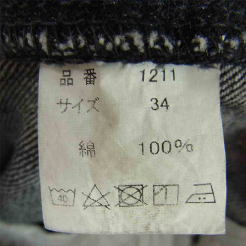 FULLCOUNT フルカウント 1211 BLACK TAPERD JEANS ブラック テーパード ジーンス デニム パンツ ブラック系 34【中古】