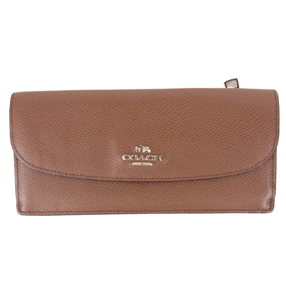 COACH コーチ ロング ウォレット 長財布 ブラウン系【中古】