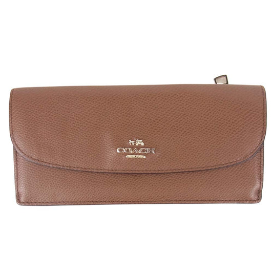 COACH コーチ ロング ウォレット 長財布 ブラウン系【中古】