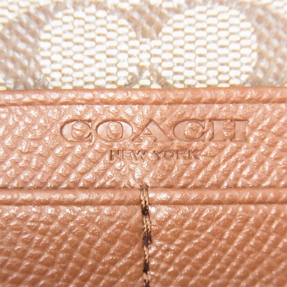 COACH コーチ ロング ウォレット 長財布 ブラウン系【中古】