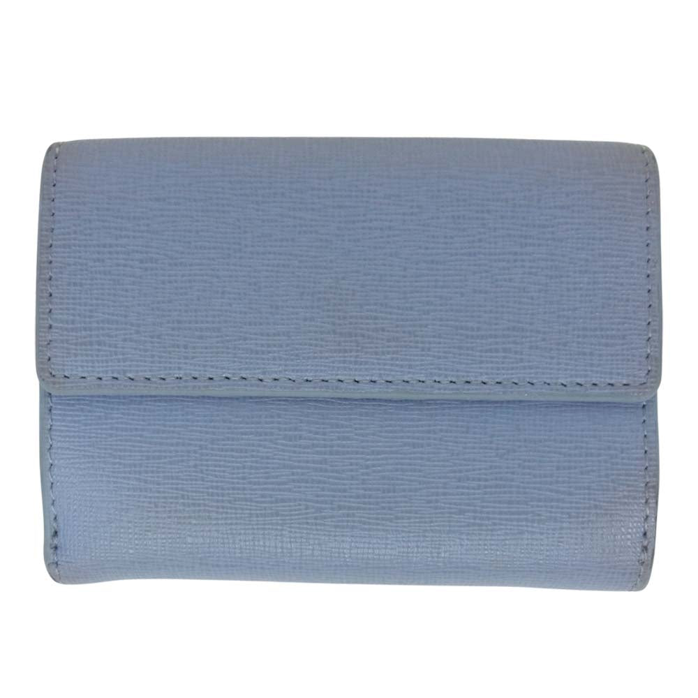 Furla フルラ 三つ折財布 ライトブルー系【中古】