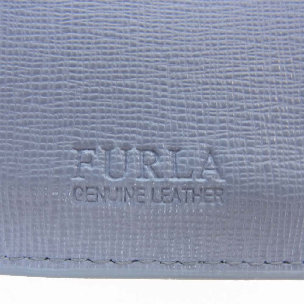 Furla フルラ 三つ折財布 ライトブルー系【中古】