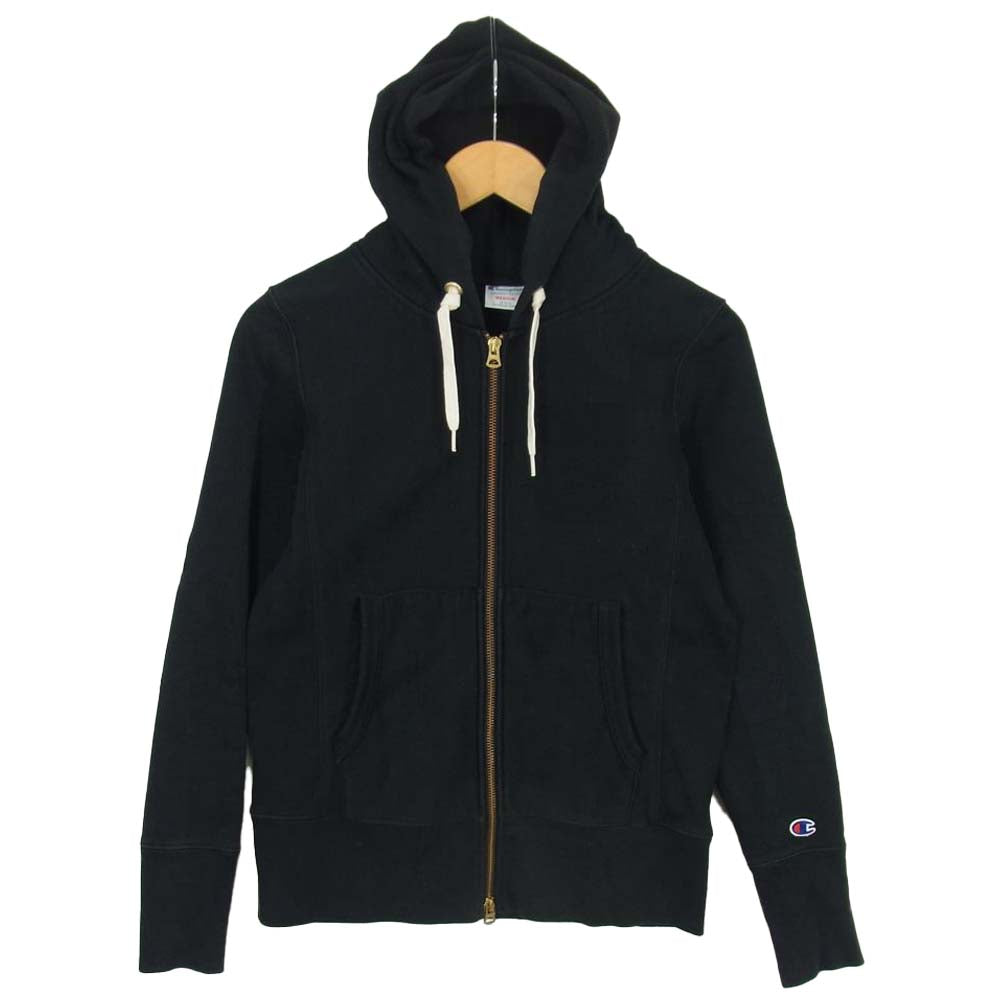 Champion チャンピオン REVERSE WEAVE リバース ウィーブ トリコタグ 復刻 ジップアップ パーカー ブラック系 M【中古】