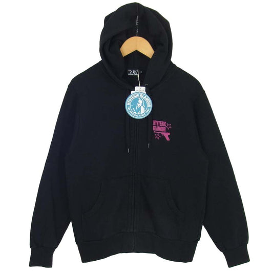 HYSTERIC GLAMOUR ヒステリックグラマー 02201CF11 KILLER LOOKS キラー ルックス ジップアップ パーカー ブラック系 M【極上美品】【中古】