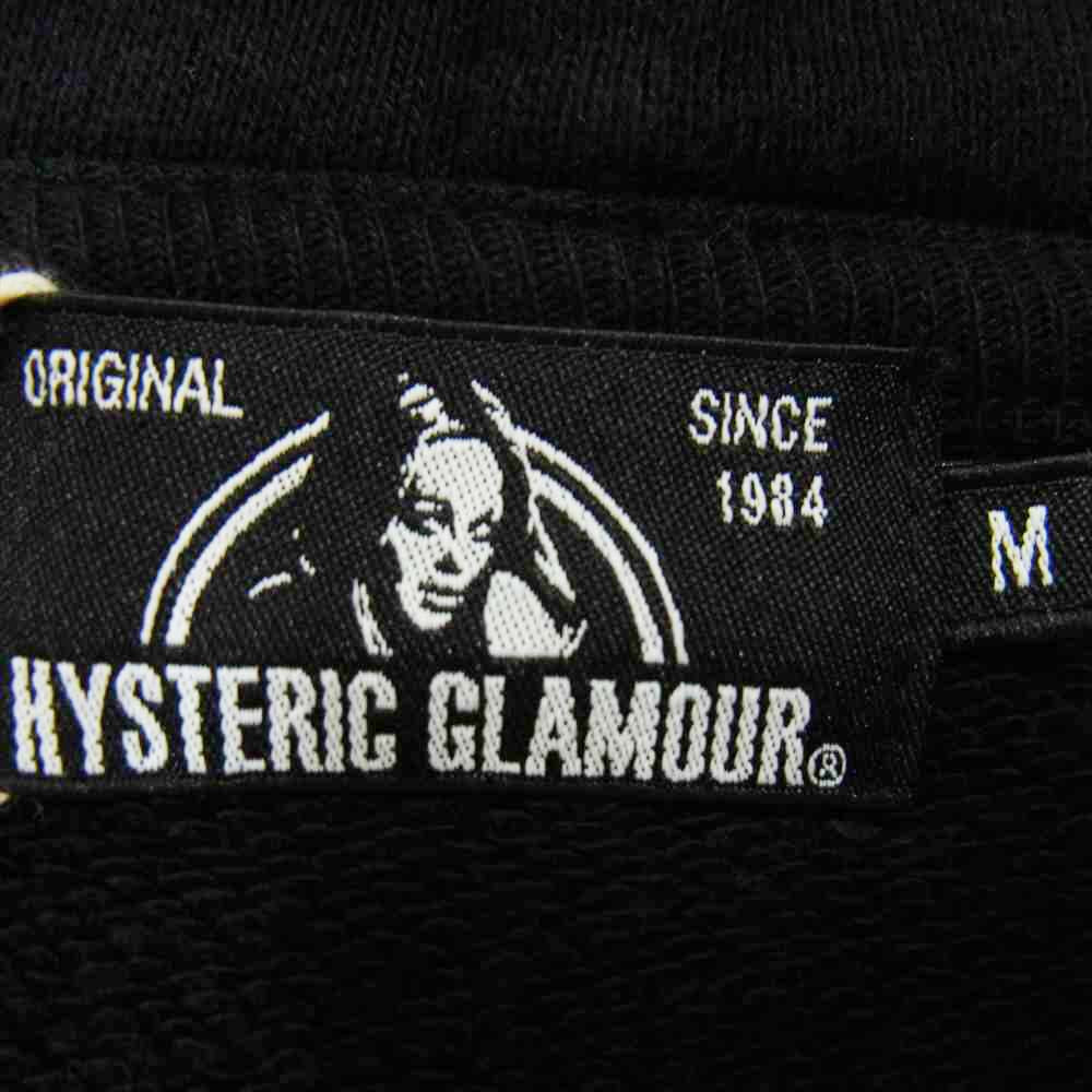 HYSTERIC GLAMOUR ヒステリックグラマー 02201CF11 KILLER LOOKS キラー ルックス ジップアップ パーカー ブラック系 M【極上美品】【中古】