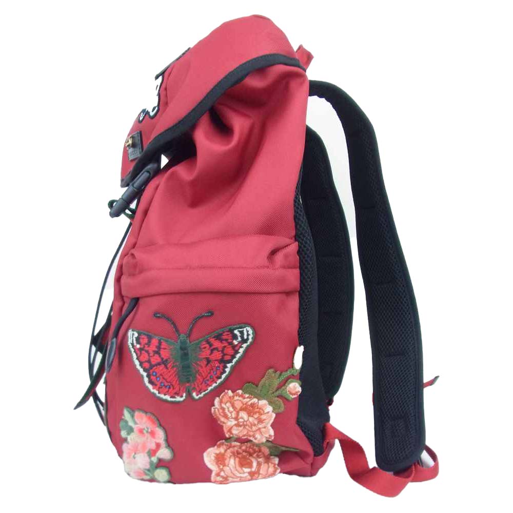 GUCCI グッチ 429037 タイガー エンブロイダリー バックパック レッド系【中古】