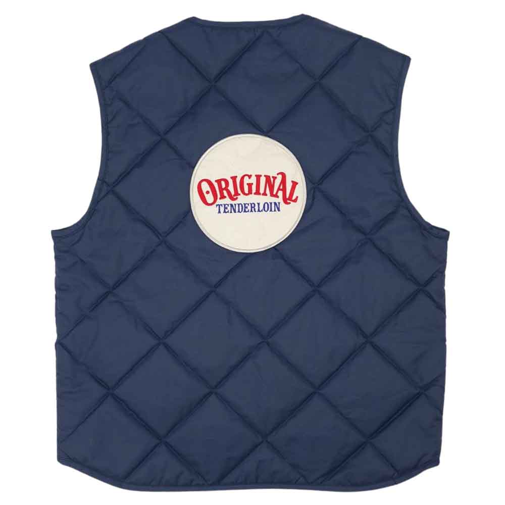 TENDERLOIN テンダーロイン T-WORK VEST ワッペン キルティング ワーク ベスト ネイビー系 M【中古】