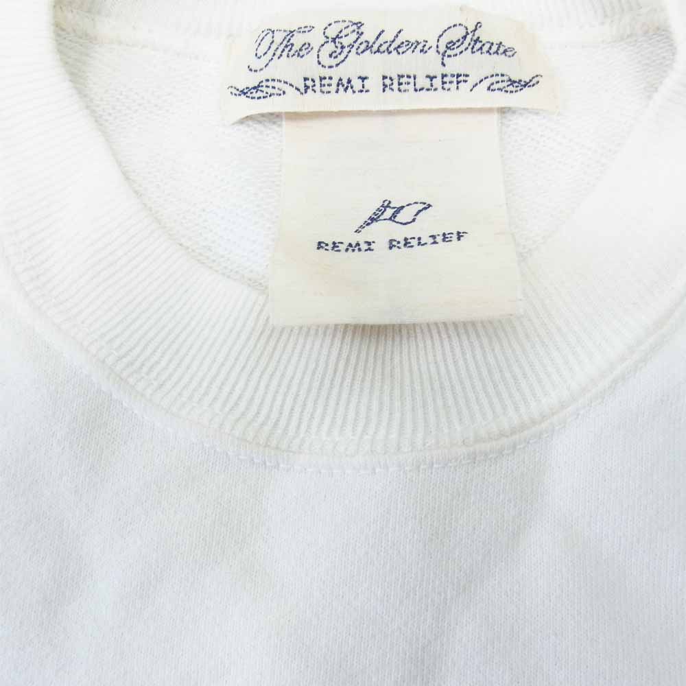 REMI RELIEF レミレリーフ CARIFORNIA プリント スウェット ホワイト系 S【中古】