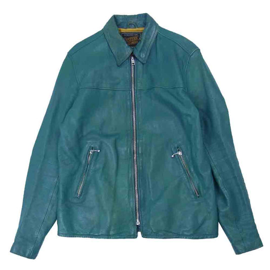 HYSTERIC GLAMOUR ヒステリックグラマー 0253LB02 ラムレザー シングル ライダース ジャケット グリーン系 M【中古】