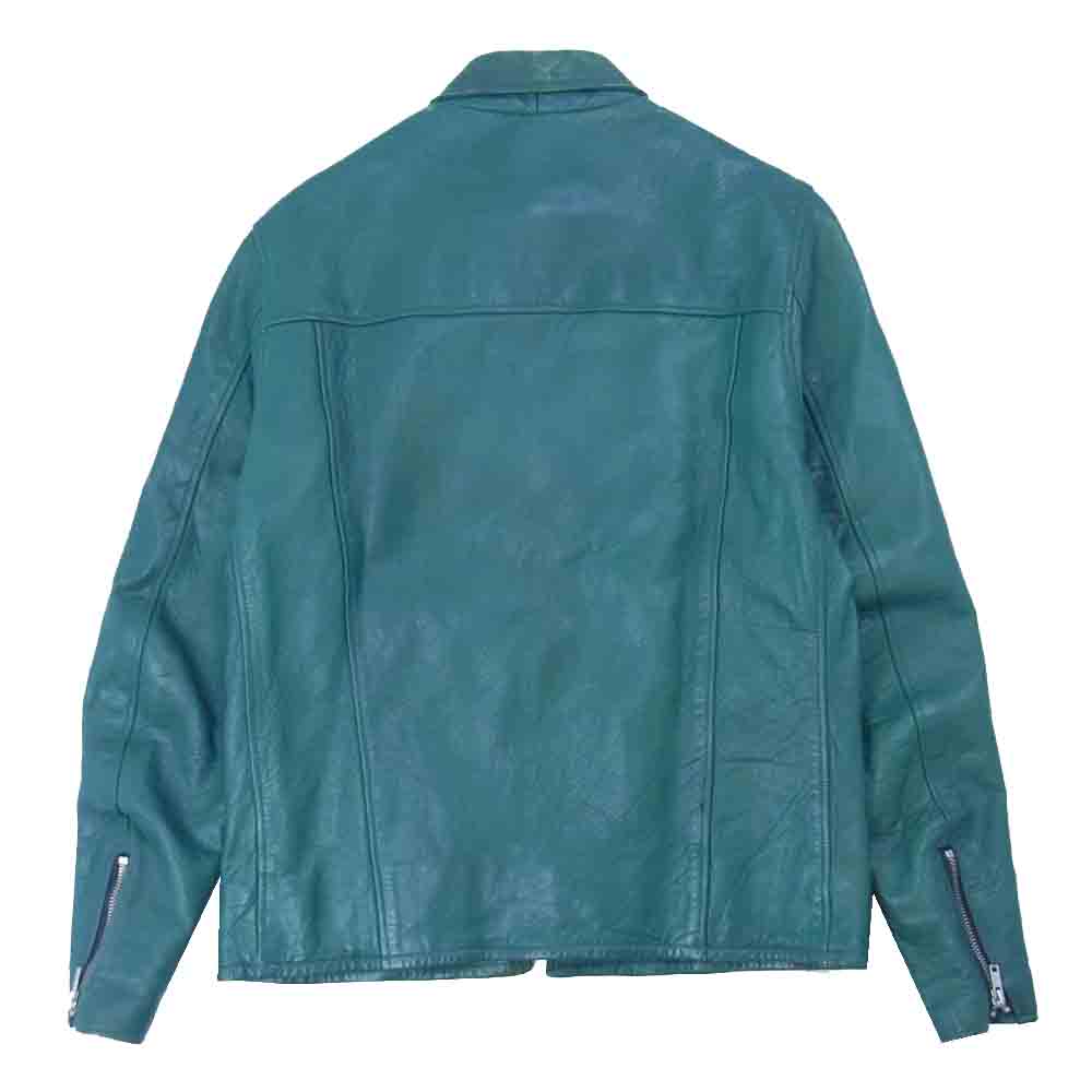 HYSTERIC GLAMOUR ヒステリックグラマー 0253LB02 ラムレザー シングル ライダース ジャケット グリーン系 M【中古】