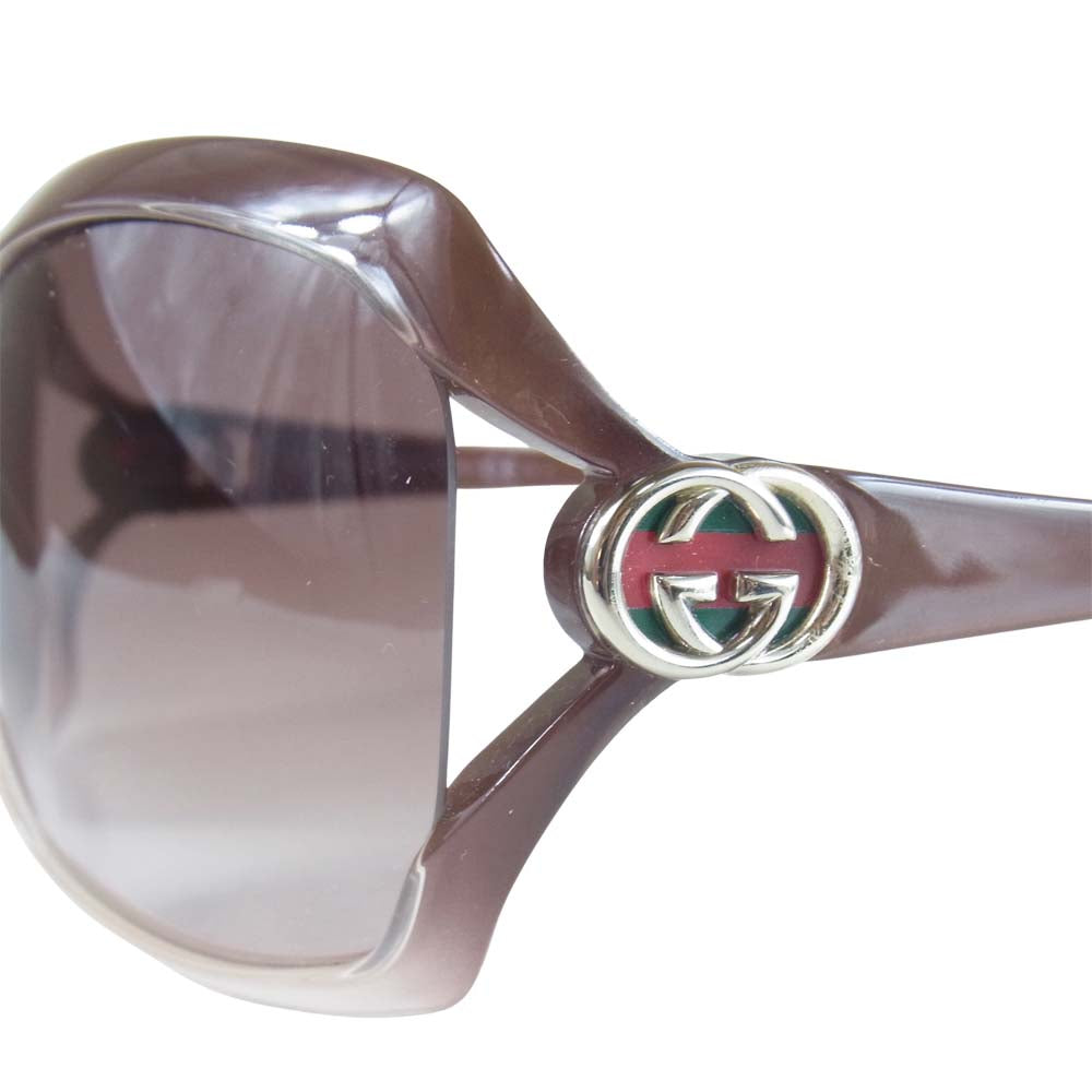GUCCI グッチ GG3110 インターロッキングG アイウェア サングラス イタリア製 ブラウン系 62□16 115【中古】