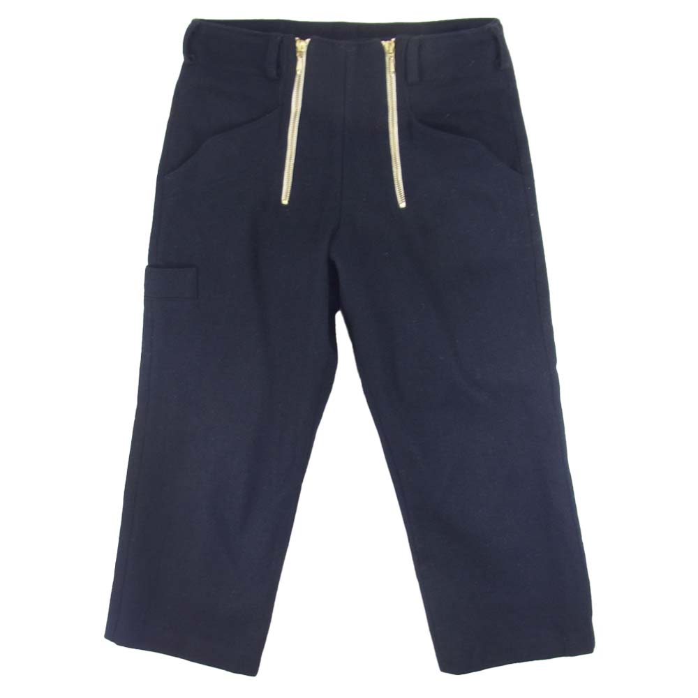 Paul Harnden ポールハーデン 国内正規 フロントジップ ウールメルトン マリン パンツ ネイビー系 S【中古】