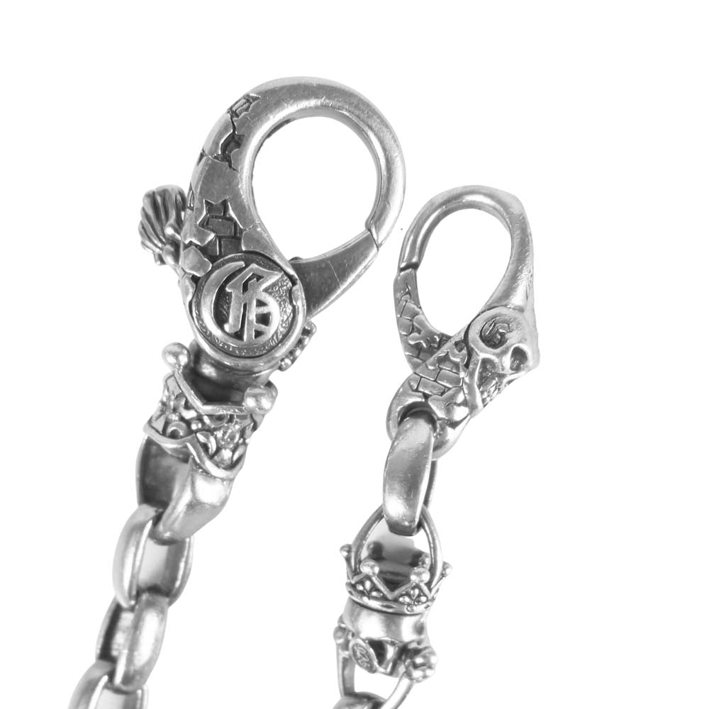 ★A&G(A & G)シルバー925 ギロームスカル ウォレットチェーン★ シルバースカル ウォレットチェーン a&g スカル ウォレットチェーン