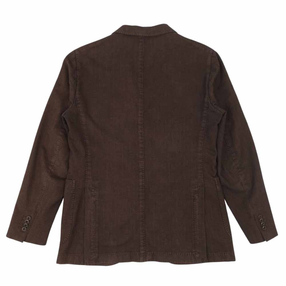 BOGLIOLI ボリオリ 国内正規品 COAT コットン ヘリンボーン 3B テーラード ジャケット ブラウン系 48【中古】