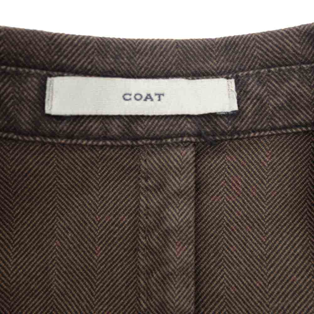 BOGLIOLI ボリオリ 国内正規品 COAT コットン ヘリンボーン 3B テーラード ジャケット ブラウン系 48【中古】