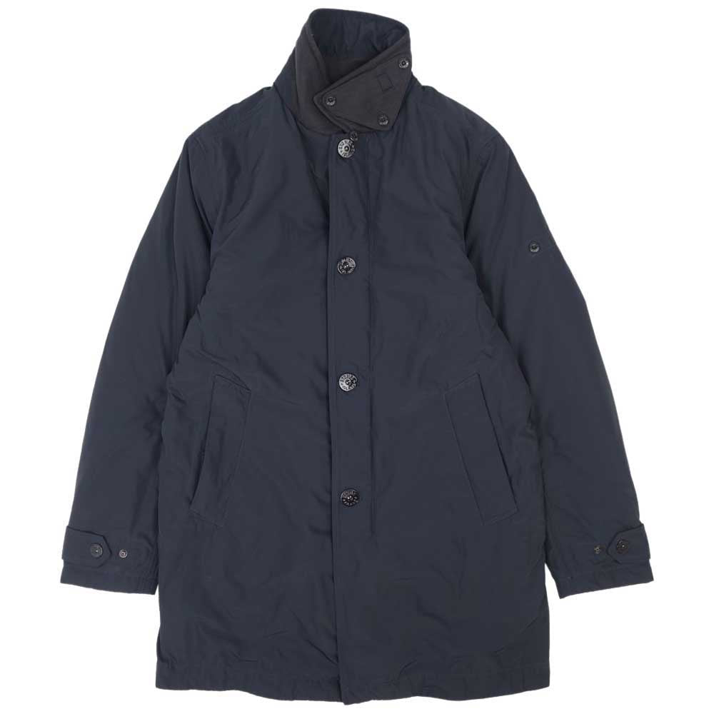 STONE ISLAND ストーンアイランド Micri Reps Mac マイクロ レップス 中綿 ステンカラー コート ブルー系 グレー系 M【中古】